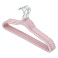 Home Basics 10 Piece Velvet Hanger, Pink FH45026